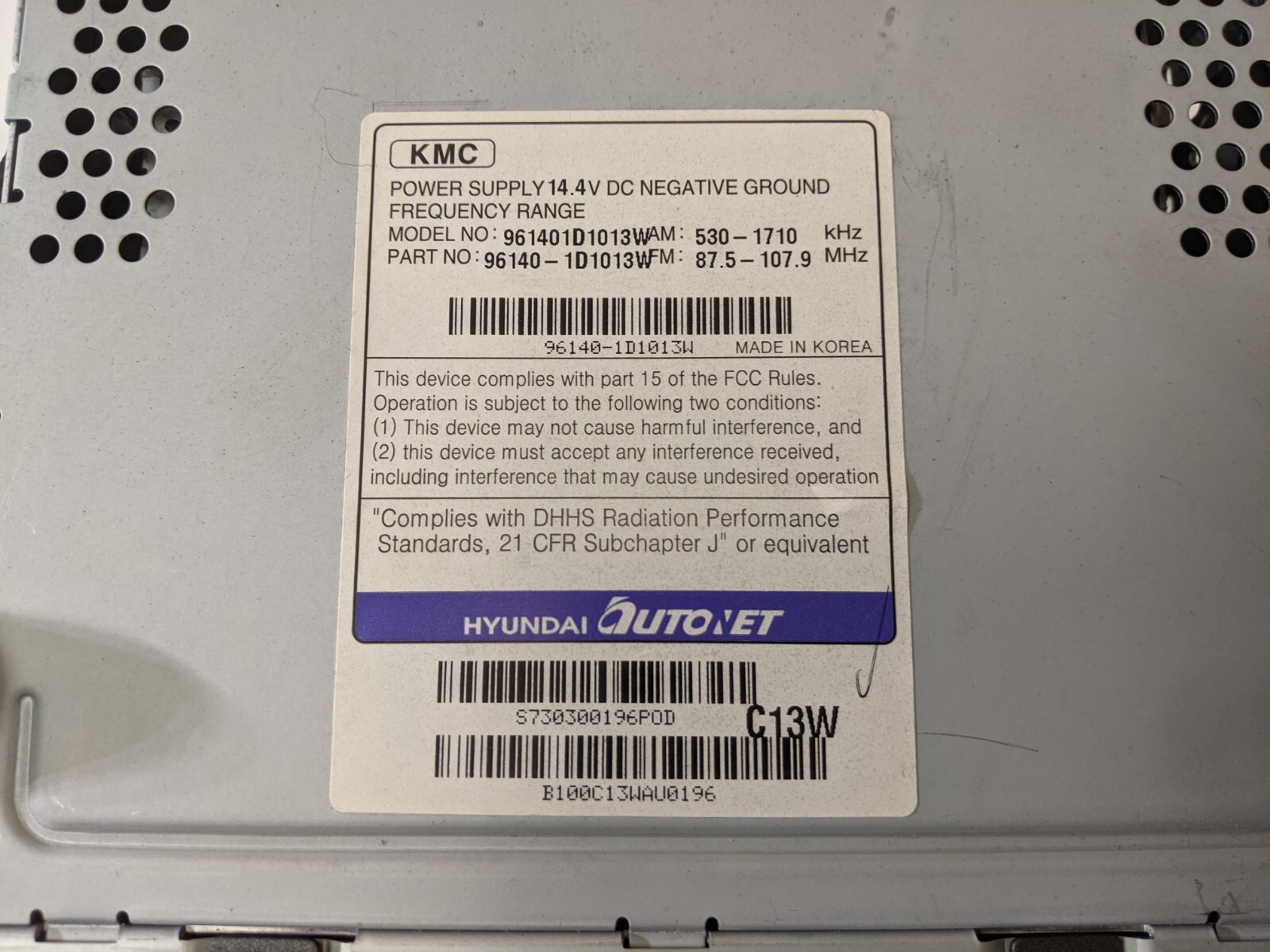 OEM 07 08 Kia Rondo AM FM CD player radio stereo 96140-1D101 audio head unit - Image 4