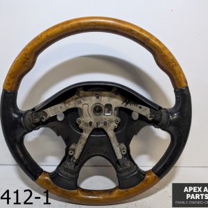 OEM 1999-2004 Jaguar S-Type 3.0L Leather / Wood Steering Wheel XR8334598DB