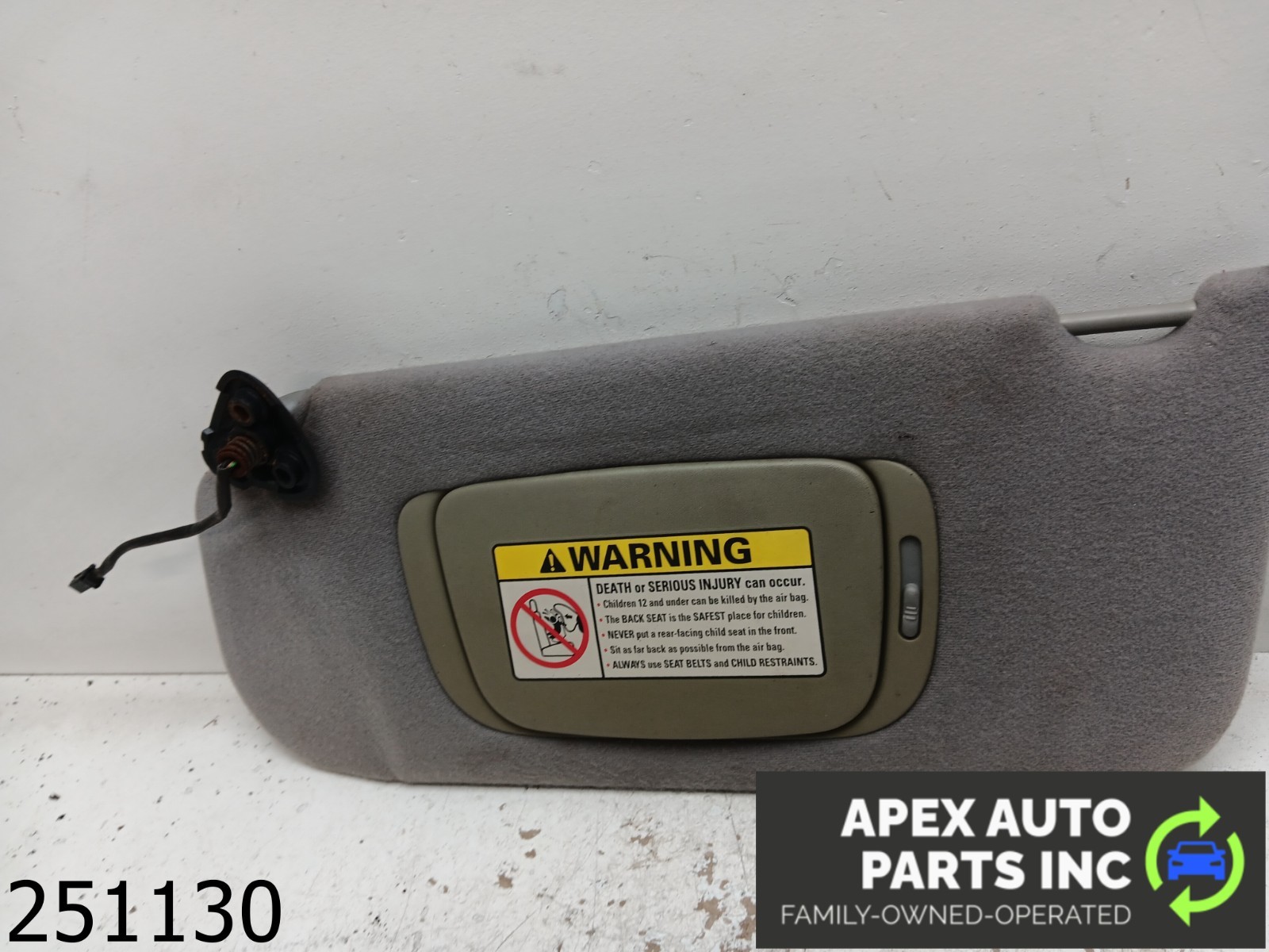 OEM 2000 Jaguar S-Type 3.0L Driver Sun Visor Mirror Left Sunvisor Grey - Image 3