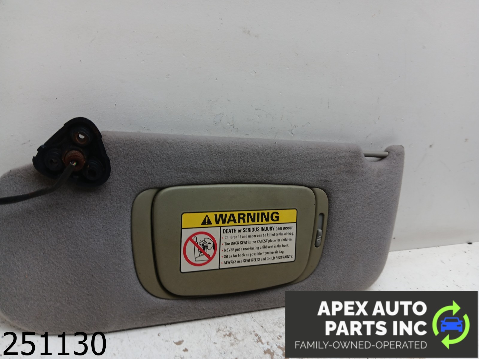 OEM 2000 Jaguar S-Type 3.0L Driver Sun Visor Mirror Left Sunvisor Grey - Image 4