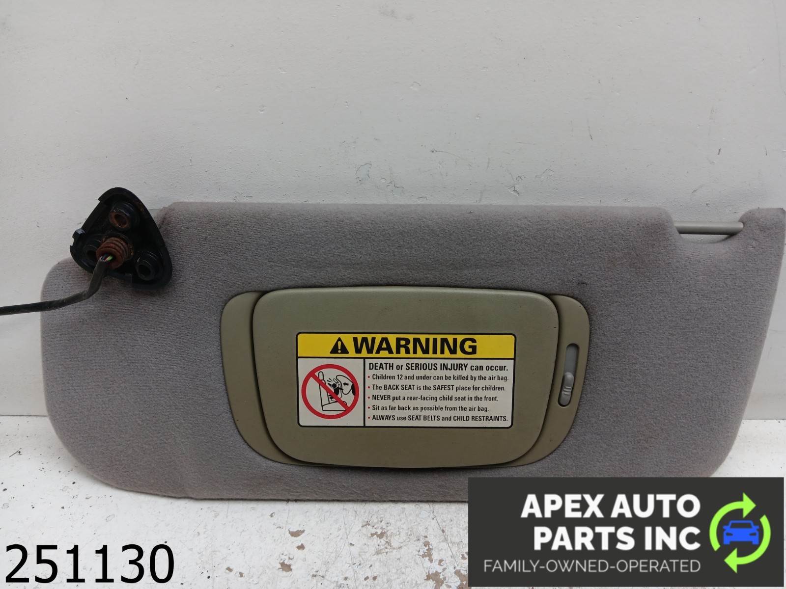 OEM 2000 Jaguar S-Type 3.0L Driver Sun Visor Mirror Left Sunvisor Grey