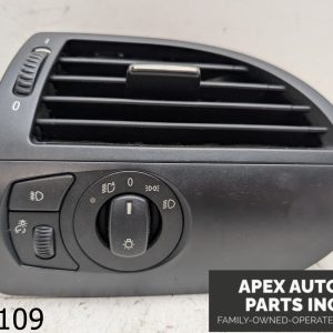 OEM 2006 BMW 650i 4.8L Left Side Headlight Switch w/ Dash Air Vent