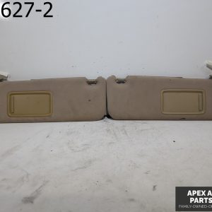 OEM 2006 Toyota Prius 1.5L Driver Passenger Side Sun Visor Pair Light Gray Beige