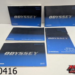 OEM 2013 Honda Odyssey 3.5L Owners Manual With Case And Navigation