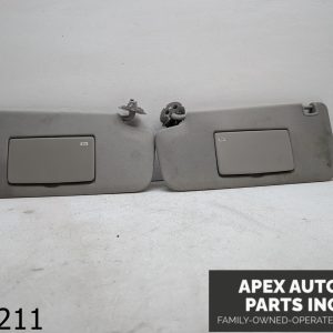 OEM 2015 Chevrolet Trax 1.4L Left & Right Gray Cloth Sun Visor Pair