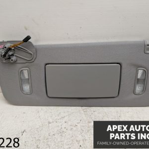 OEM 2017 Chevrolet Silverado 1500 5.3L Left Driver Grey Sun Visor Illuminated