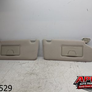 OEM 2019 Mitsubishi Outlander Driver & Passenger Sun Visor Pair Set Tan Lighted