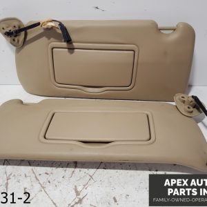 PAIR SET LEFT RIGHT SUN VISORS w GARAGE DOOR OPENER