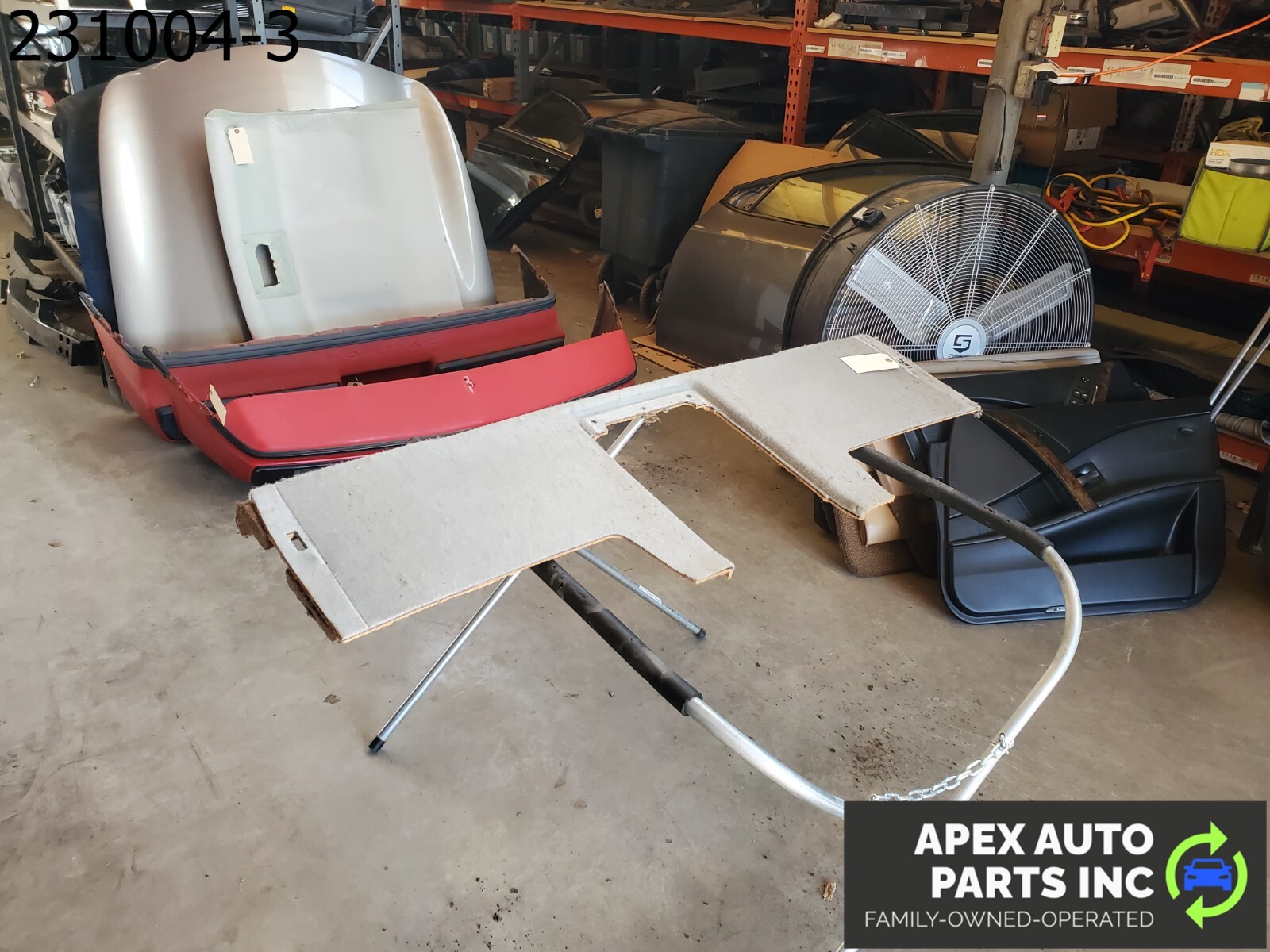 OEM 1984 Pontiac Fiero Rear Back Cover Sear Liner Trim Panel - Image 3