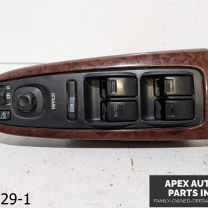 OEM 2001-2003 Acura MDX Master Window Switch Black Wood Grain Button Assembly