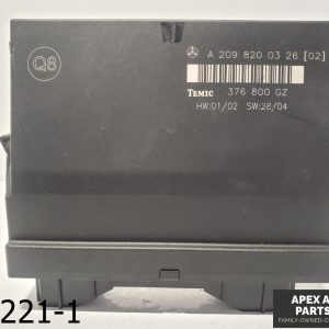 OEM 2003-2006 Mercedes CLK500 5.0L Rear Temic Control Module 2098200326