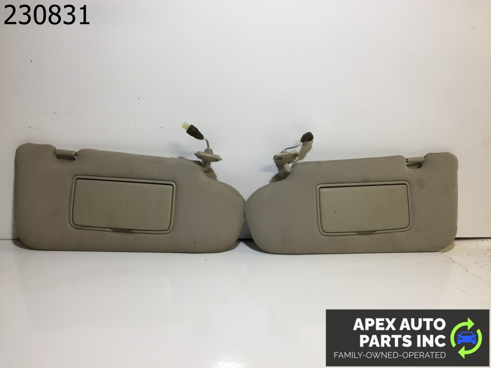 OEM 2003 - 2008 Infiniti FX35 FX45 Sun Visor Shade Beige Pair Set