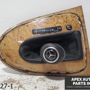 OEM 2003-2009 Mercedes E350 3.5L Shifter Knob Handle Boot Cover Wood Grain Trim