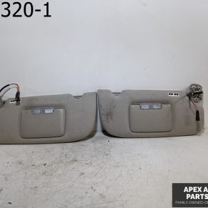 OEM 2005 Saab 9-7x Sunvisor Sun Visor PAIR Left & Right Set GRAY CLOTH w/ Light