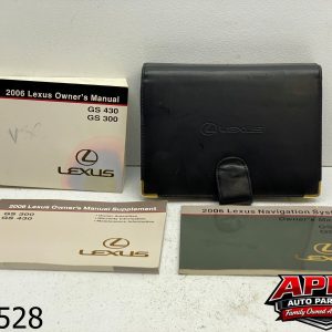 OEM 2006 Lexus GS430 4.3L Owners Manual Case Black Leather Holder Fold