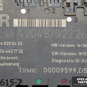 OEM 2008-2011 Mercedes C300 3.0L Front Right Side Door Control Module