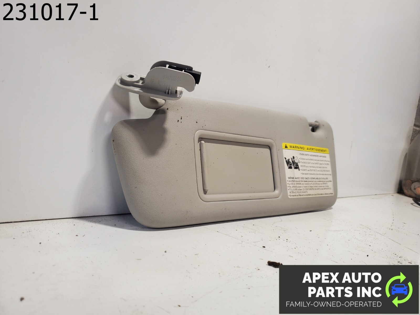 OEM 2008 Audi A4 Left Dual Mirror Concave Sun Visor Grey - Image 4