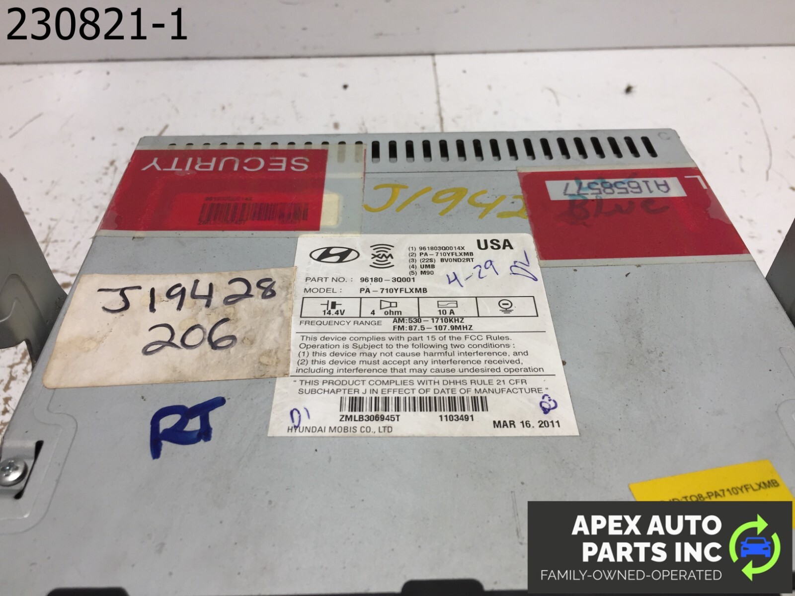 OEM 2011 Hyundai Sonata Radio Stereo Head Deck CD Disc Player AM FM - Image 8