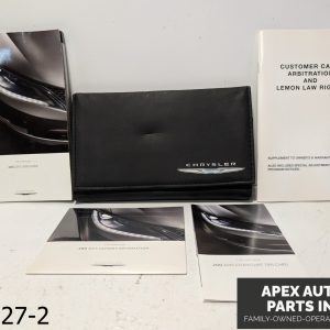 OEM 2015-2017 Chrysler 200 3.6L Leather Owners Manual Case Black Silver Emblem