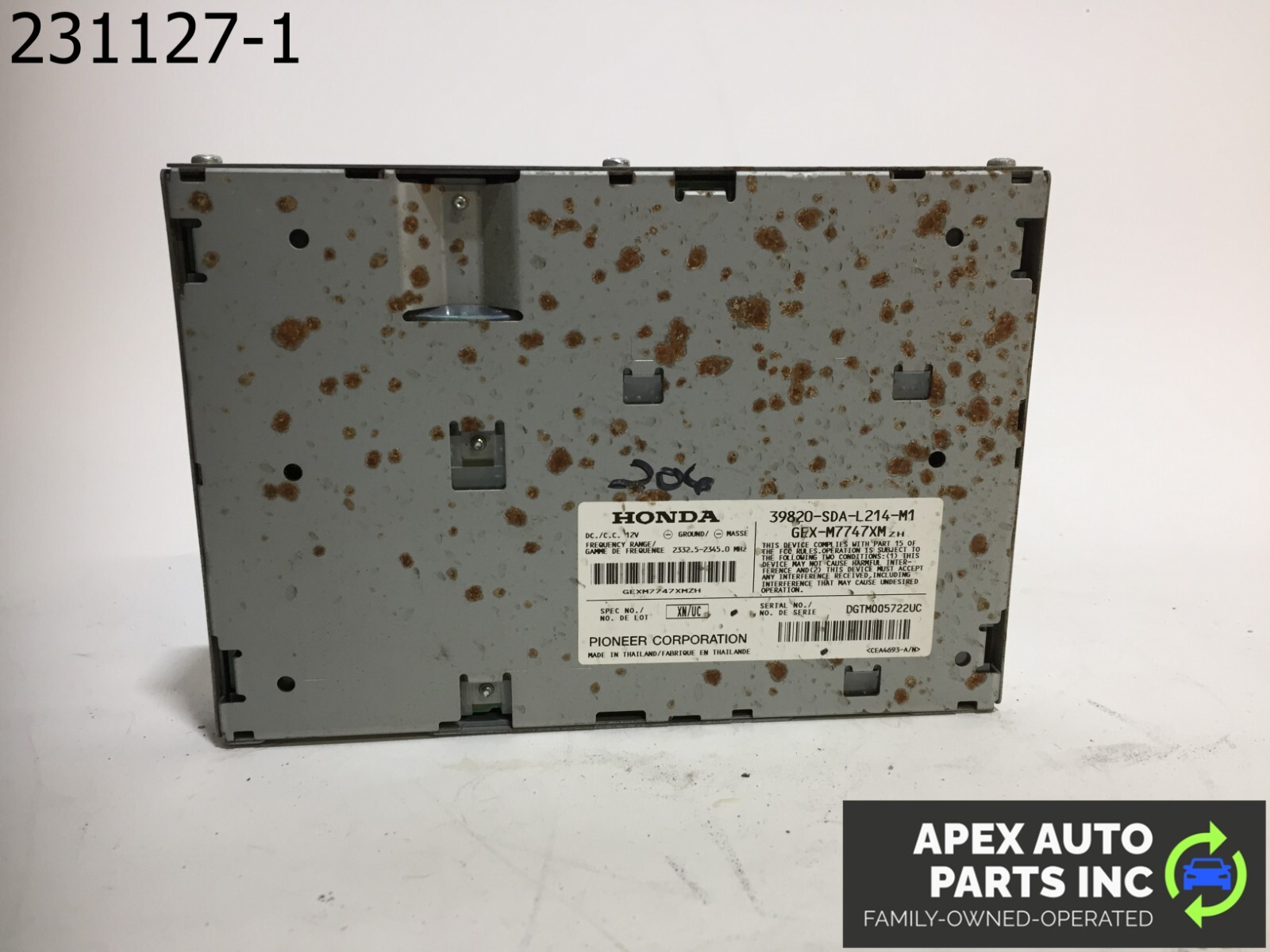 OEM Honda Accord 2005 A/T SATELLITE RADIO RECEIVER MODULE 2003 2005