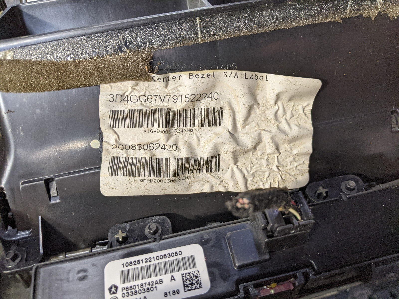 09-10 DODGE JOURNEY AC HEAT HVAC CLIMATE CONTROL W/ DASH AIR VENT TRIM BEZEL OEM - Image 6