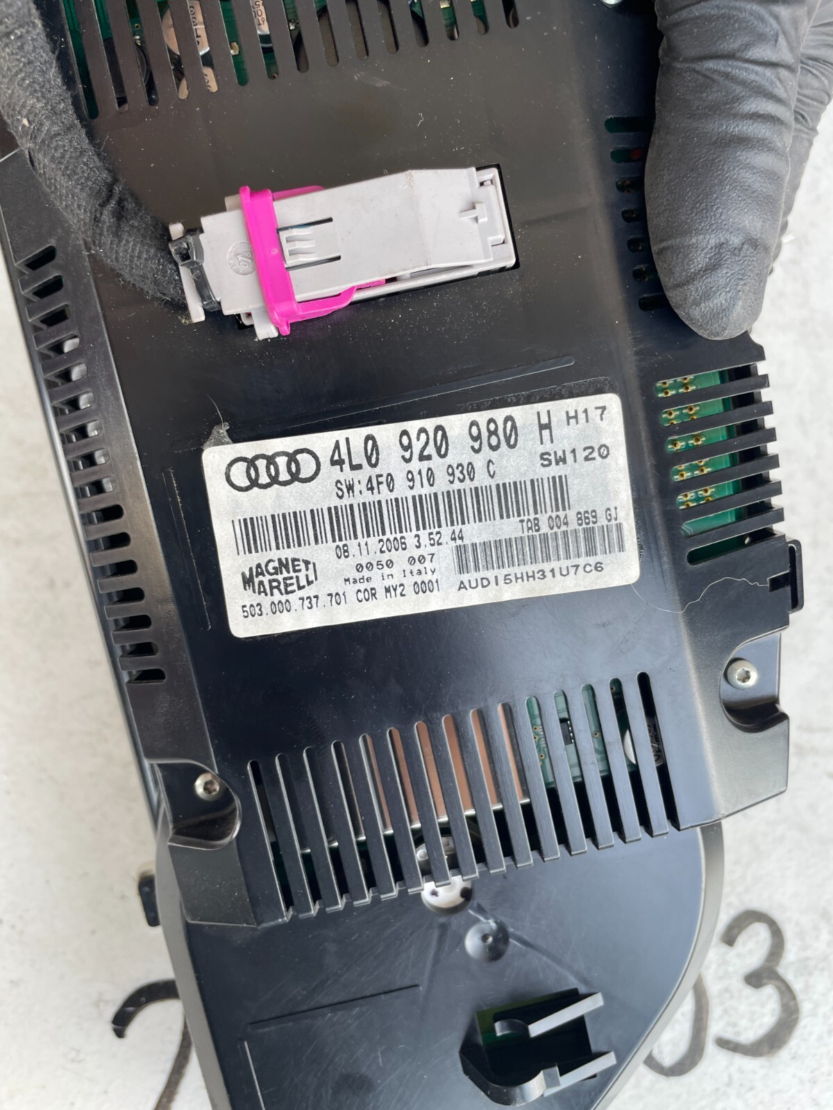 🥇2007 AUDI 8R Q7 3.6 ENGINE ECU SPEEDOMETER - Image 7