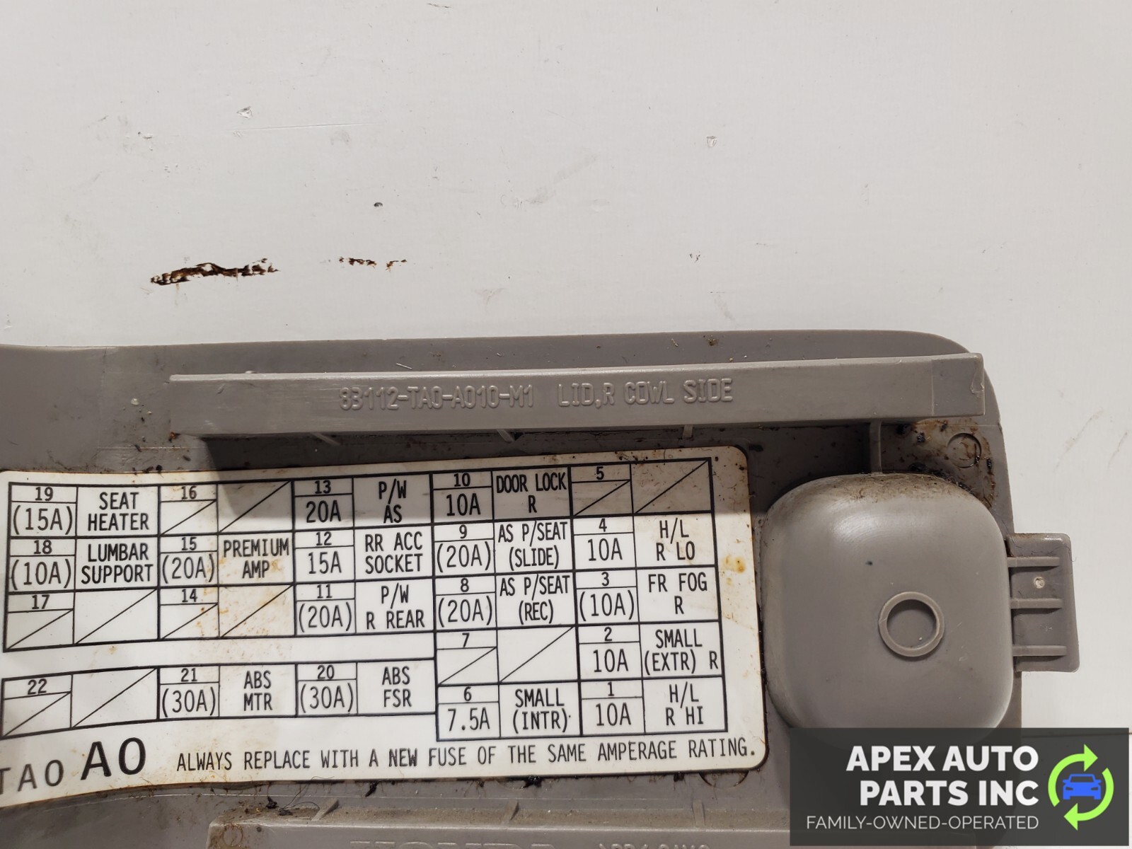 2008-2012 Honda Accord Lower Kick Panel Interior Fuse Box Cover Trim Lid Bezel - Image 9