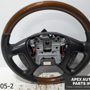 OEM 2007-2012 Buick Enclave 3.6L LEATHER WOODGRAIN STEERING WHEEL