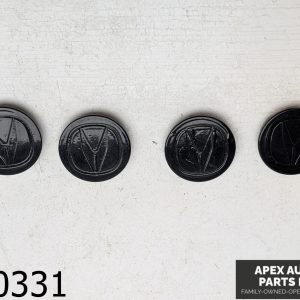 OEM 2007 Acura TL 3.2L Center Caps Chrome Logo Black Badge set 4 pc