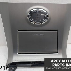 OEM 2008 Infiniti FX35 3.5L Center Console Clock Storage Bezel Trim
