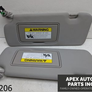 OEM 2010 Honda CRV 2.4L Driver & Passenger Side Sun Visor Pair Set Gray