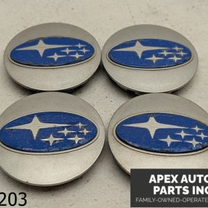OEM 2015 Subaru Forester 2.5L Set Of 4 Subaru Silver Blue Wheel Center Cap