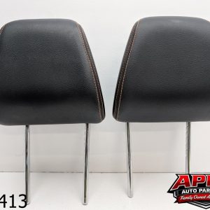 OEM 2019 Nissan Altima Front Head Rest Black Leather Orange Stitching Set of 2