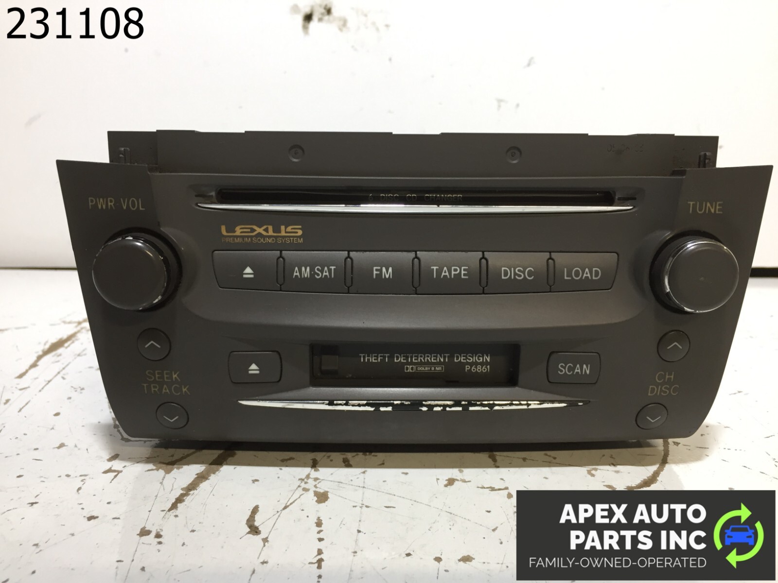 OEM Lexus GS300 2006 FRONT NAVIGATION RADIO STEREO GPS HEADUNIT CD PLAYER