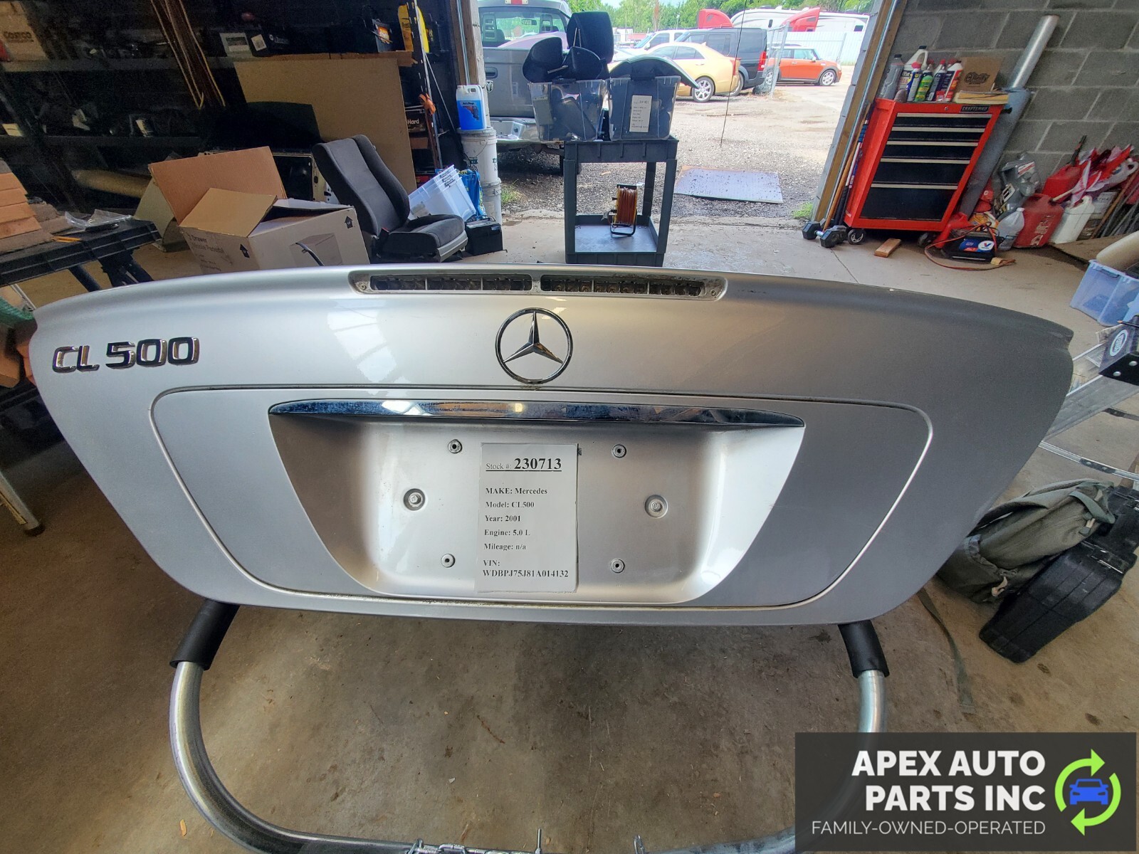 00-06 Mercedes W215 CL55 AMG CL500 Complete Trunk Lid Deck Shell Assembly Silver