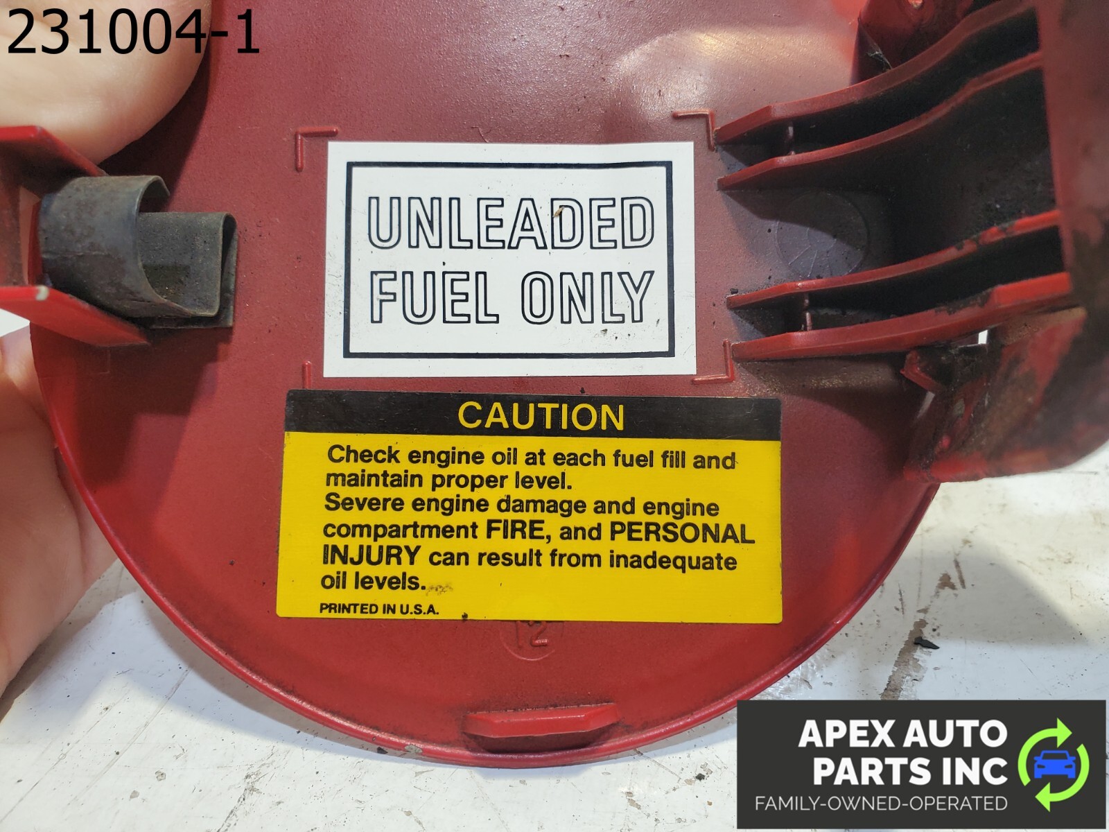 OEM 1984 Fiero Fuel Door Cover Fuel Flap RED FADED - Image 8