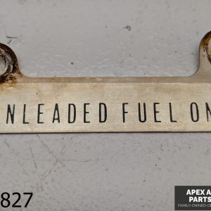 OEM 1985 Jaguar XJS 4.2L UNLEADED FUEL ONLY EMBLEM BADGE