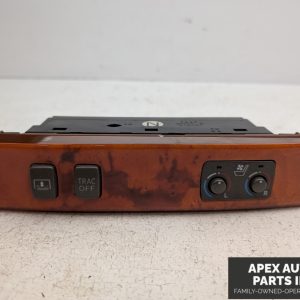 OEM 2004 Lexus LS430 Front Center Heated Seat Trac Off Switch Wood Bezel Trim