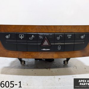 OEM 2007-2009 Mercedes E350 3.5L Hazard Light Switch Control Panel Wood