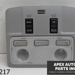 OEM 2015 Toyota RAV4 2.5L Roof Overhead Console Assembly Gray w/ Sunroof