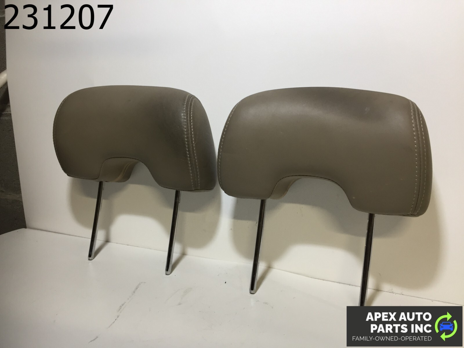 OEM Acura CL 1999 Leather Driver Left & Passenger Right Headrest Set Gray - Image 4