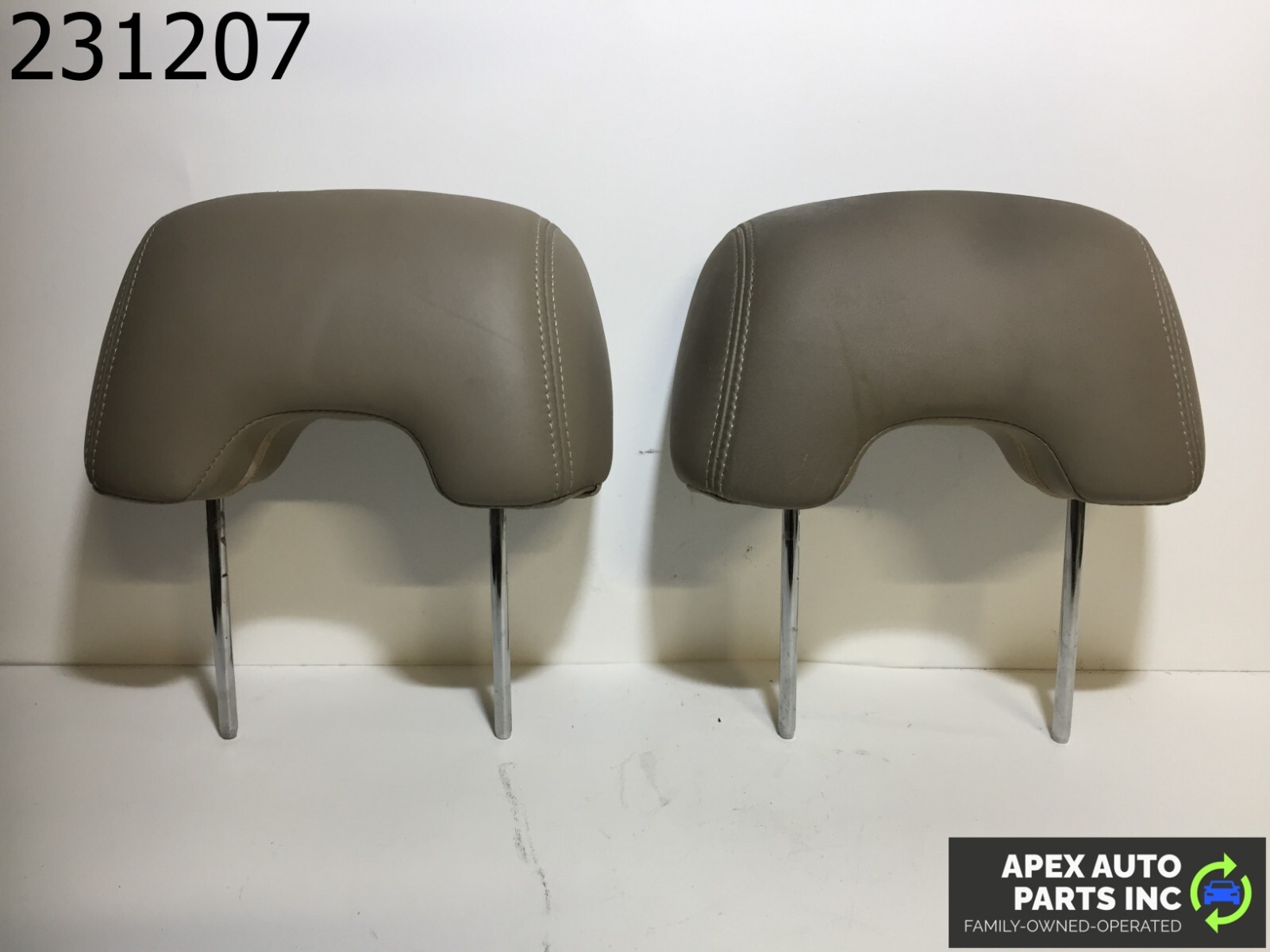 OEM Acura CL 1999 Leather Driver Left & Passenger Right Headrest Set Gray - Image 5