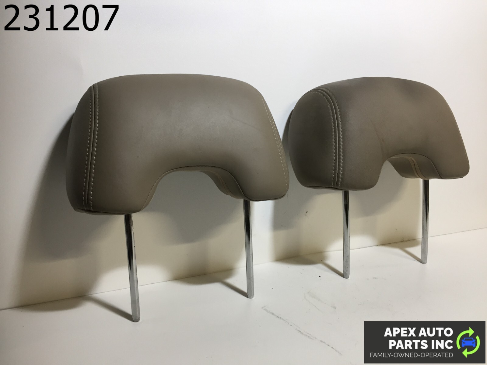 OEM Acura CL 1999 Leather Driver Left & Passenger Right Headrest Set Gray - Image 6