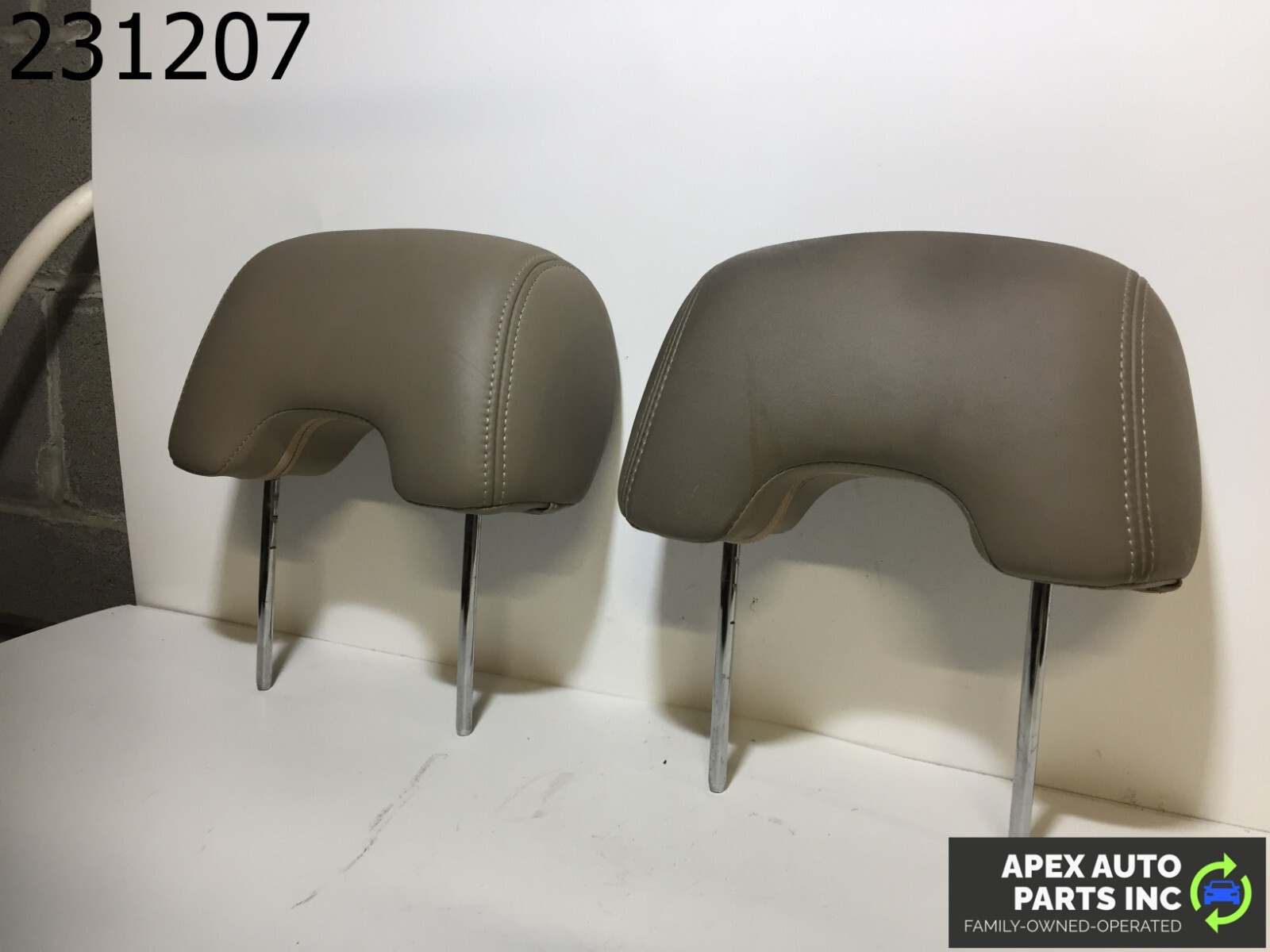 OEM Acura CL 1999 Leather Driver Left & Passenger Right Headrest Set Gray - Image 7