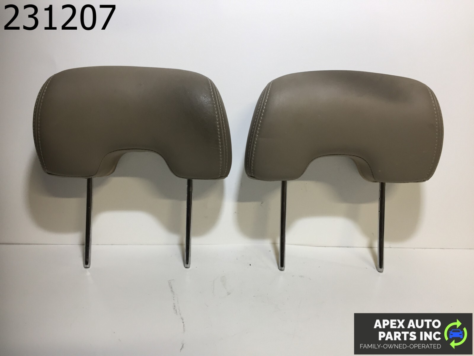 OEM Acura CL 1999 Leather Driver Left & Passenger Right Headrest Set Gray