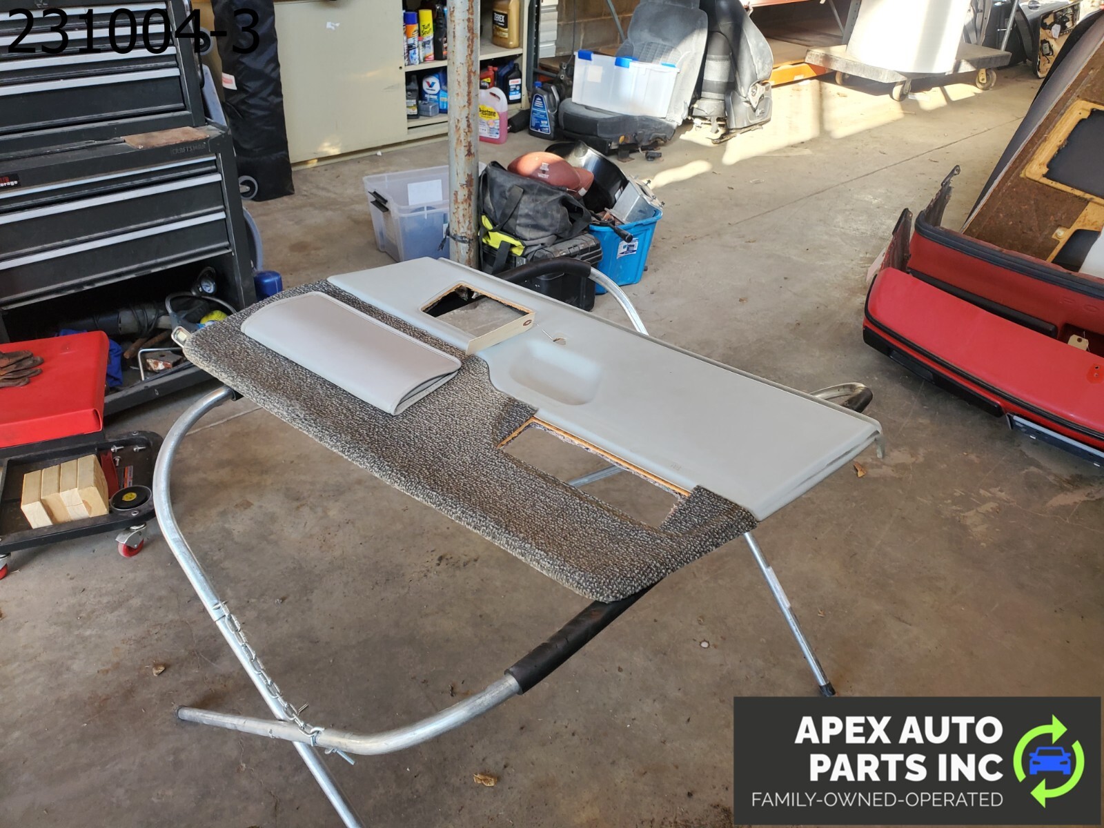 OEM 1984 Pontiac Fiero Right Interior Door Panel Power Window Gray - Image 3