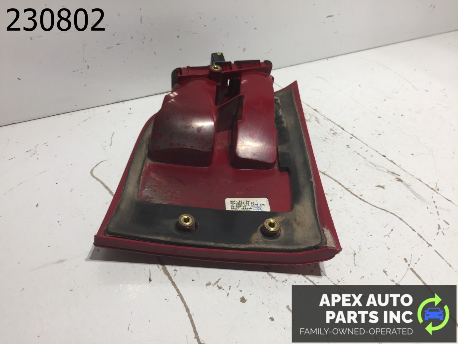 OEM 2000 - 2003 BMW X5 LEFT DRIVER SIDE INNER TAILLIGHT TAIL LIGHT LAMP 8383183 - Image 7