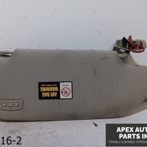 OEM 2003-2006 Volvo XC90 2.5L Left BEIGE Cloth Sun Visor W Lights