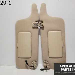 OEM 2003 Subaru Outback 2.5L Sun Visors BEIGE Shades Pair W/ Lights