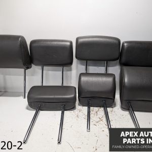 OEM 2004-2010 Infiniti QX56 5.6L Black Leather Seat Headrest Set of 7